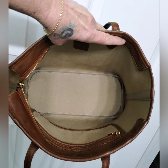 MCM Medium Liz Shopper Tote With MCM Bone Bag Charm - Picture 11 of 14